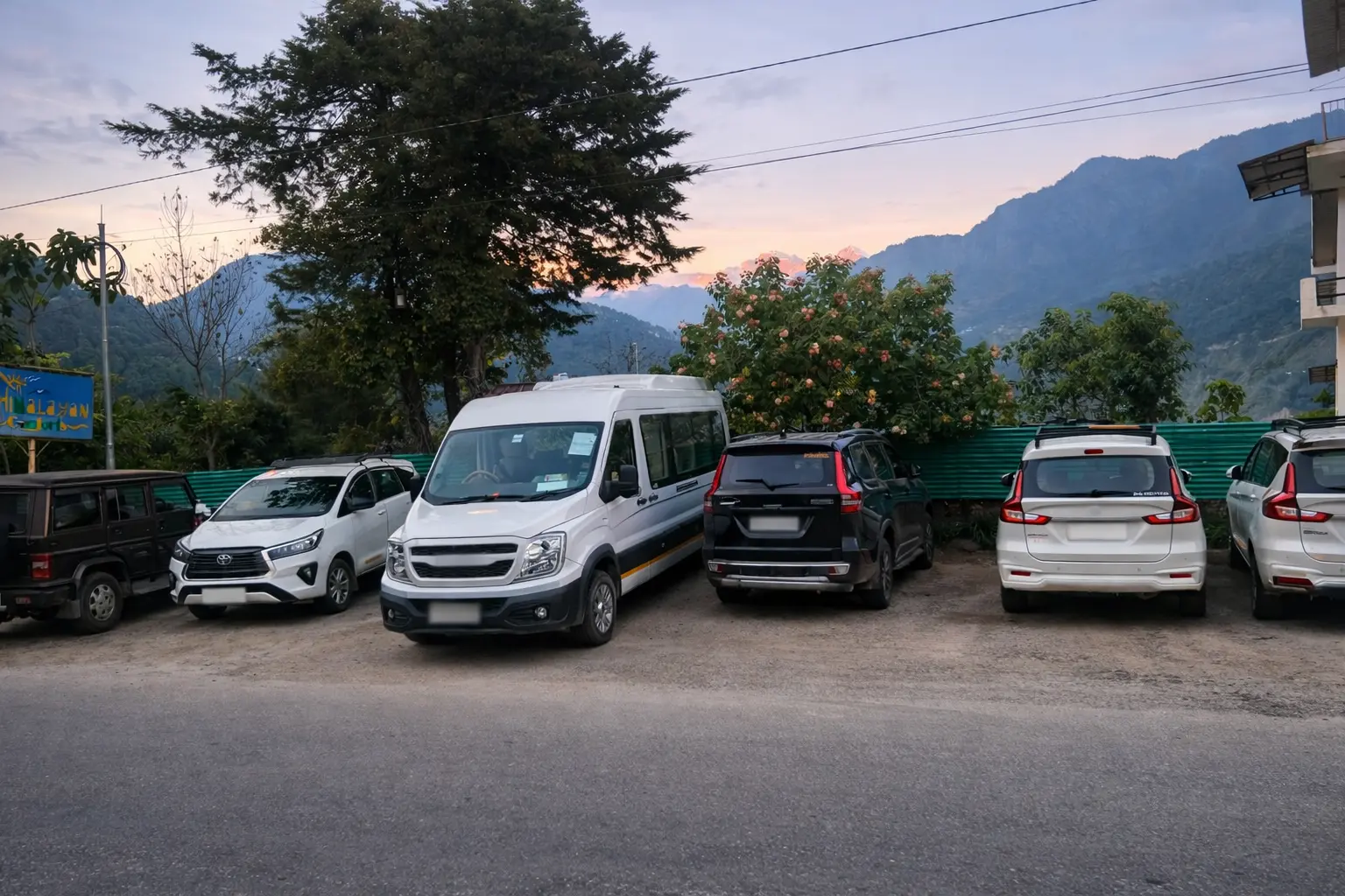 Complimentary parking area