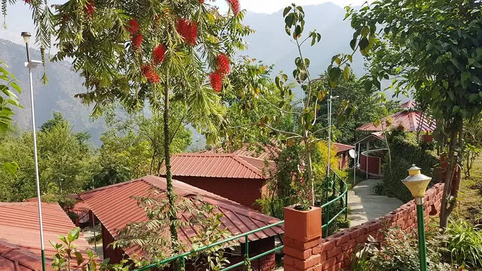Resort rooftops view