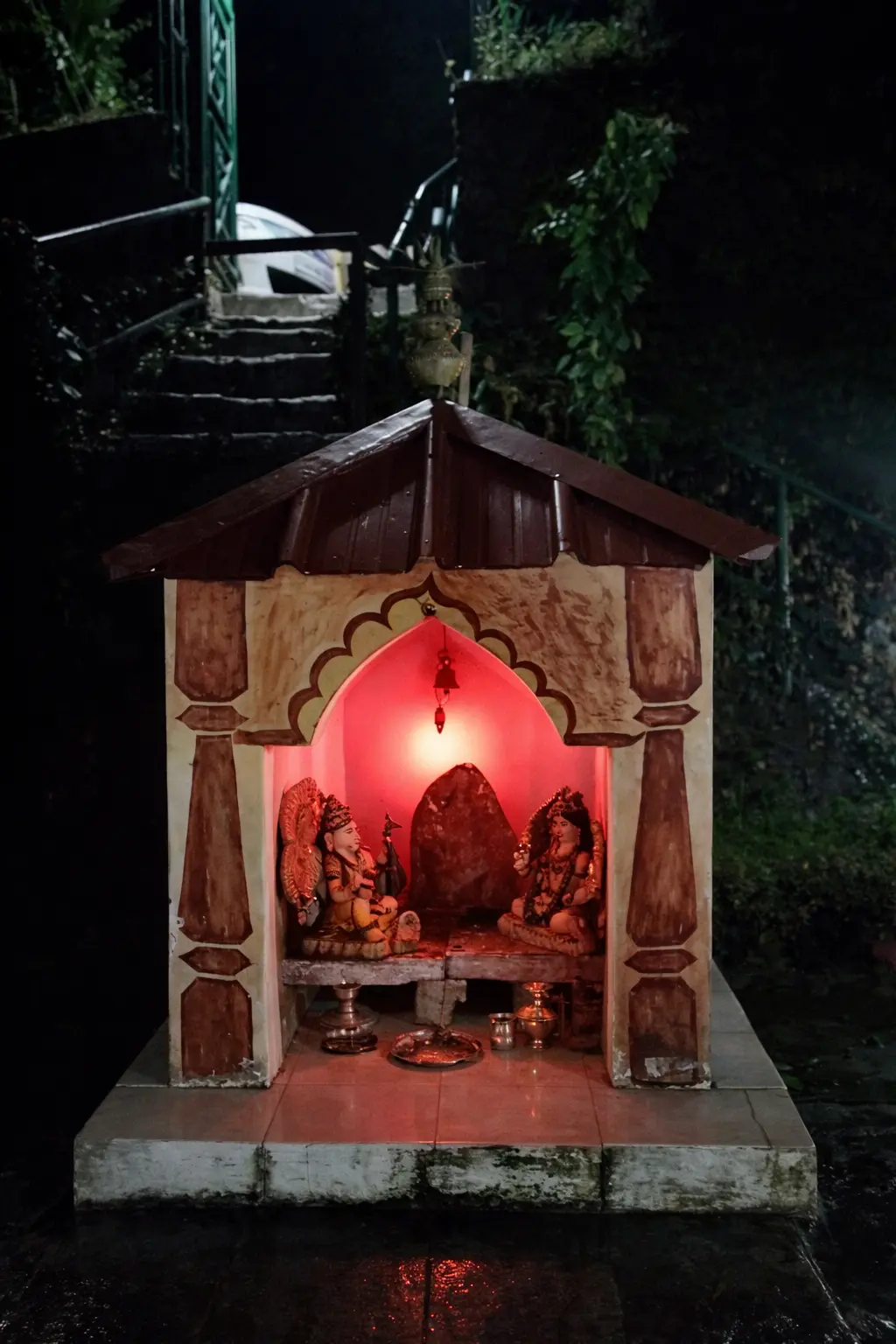 Temple shrine in evening